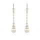 Earrings gold, diamonds and pearl