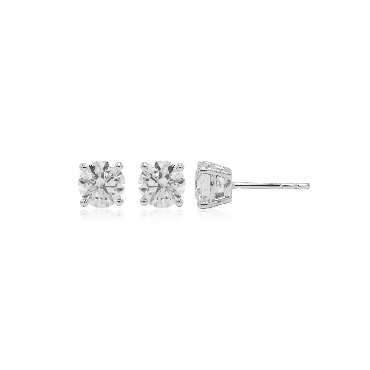 Pendientes oro y diamantes lab grown