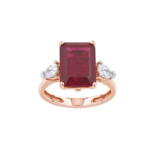 Ruby & Lab-Grown Diamond Ring