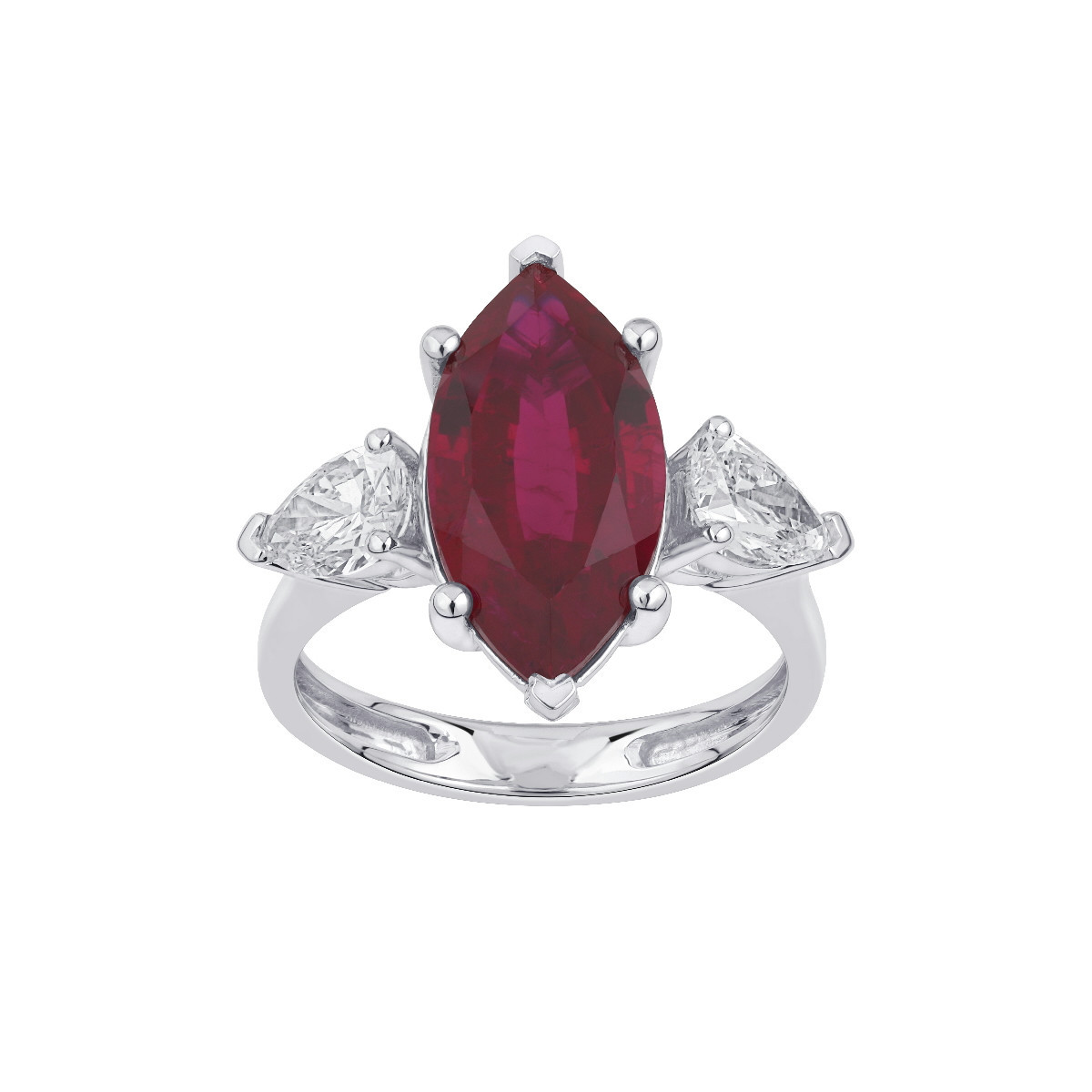 Ruby & Lab-Grown Diamond Ring