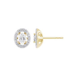 Gold and diamonds earrings