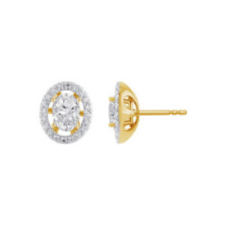 Gold and diamonds earrings