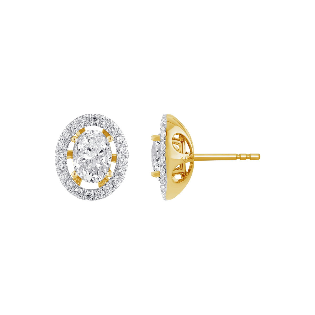 Gold and diamonds earrings