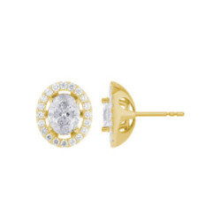 Gold and diamonds earrings