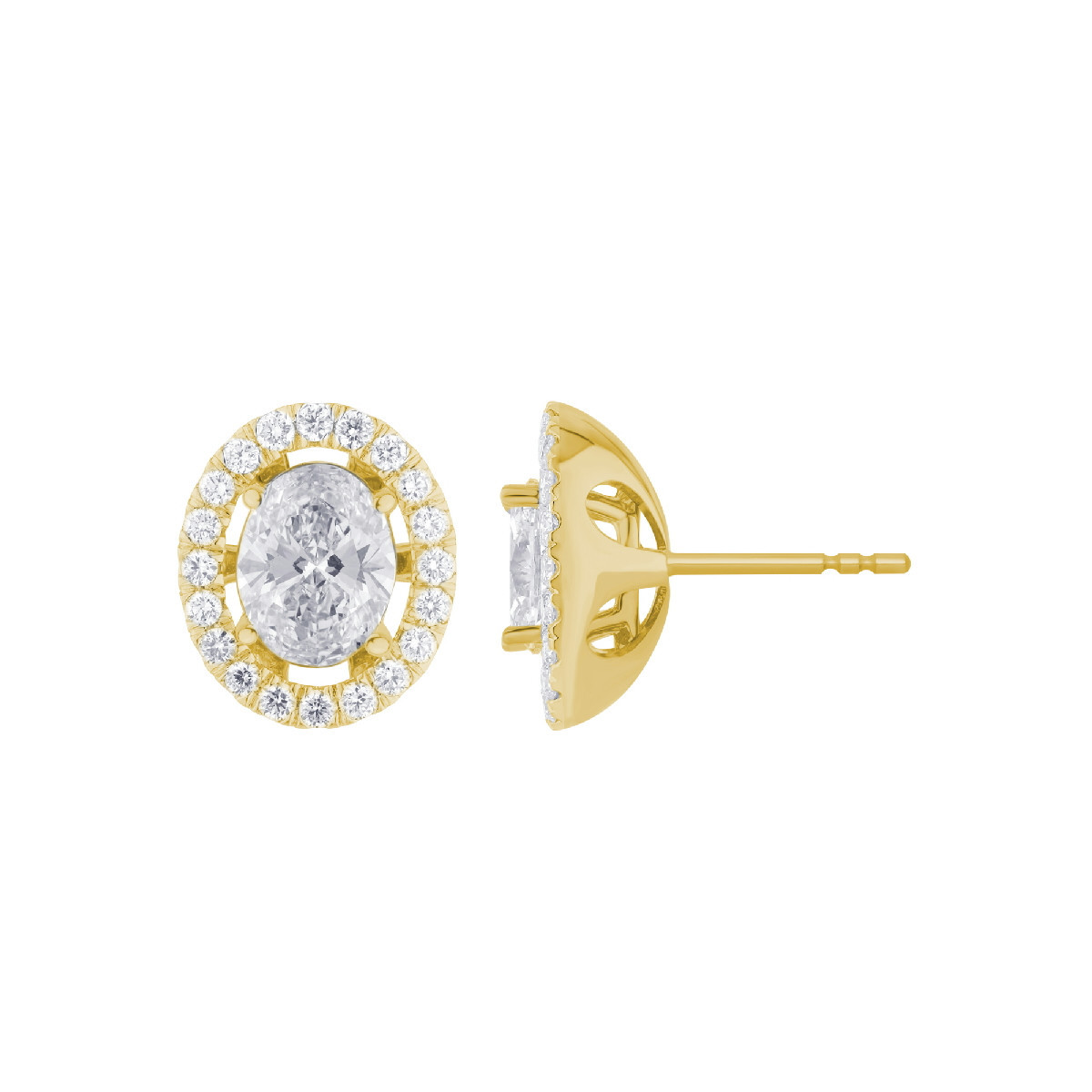 Gold and diamonds earrings